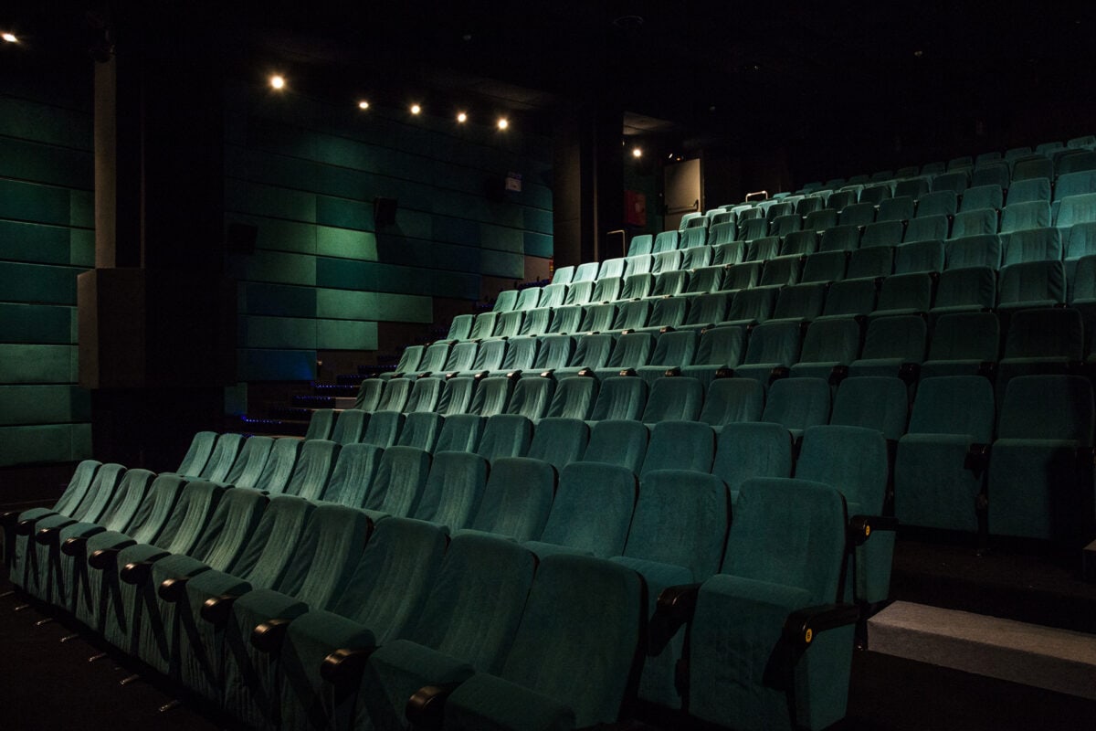 empty seats at a movie theater